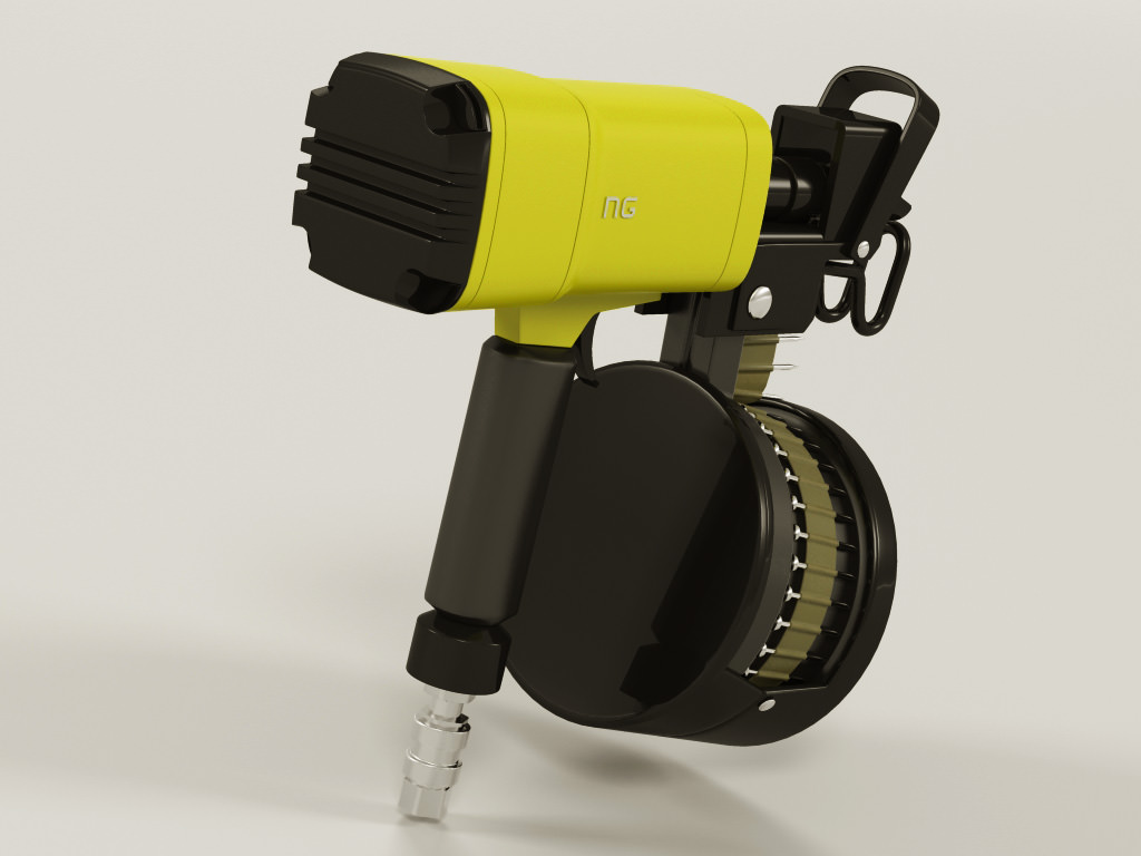 Nail Gun 3D model_1
