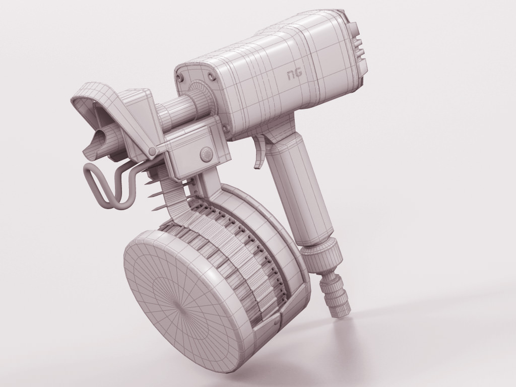 Nail Gun 3D model_9