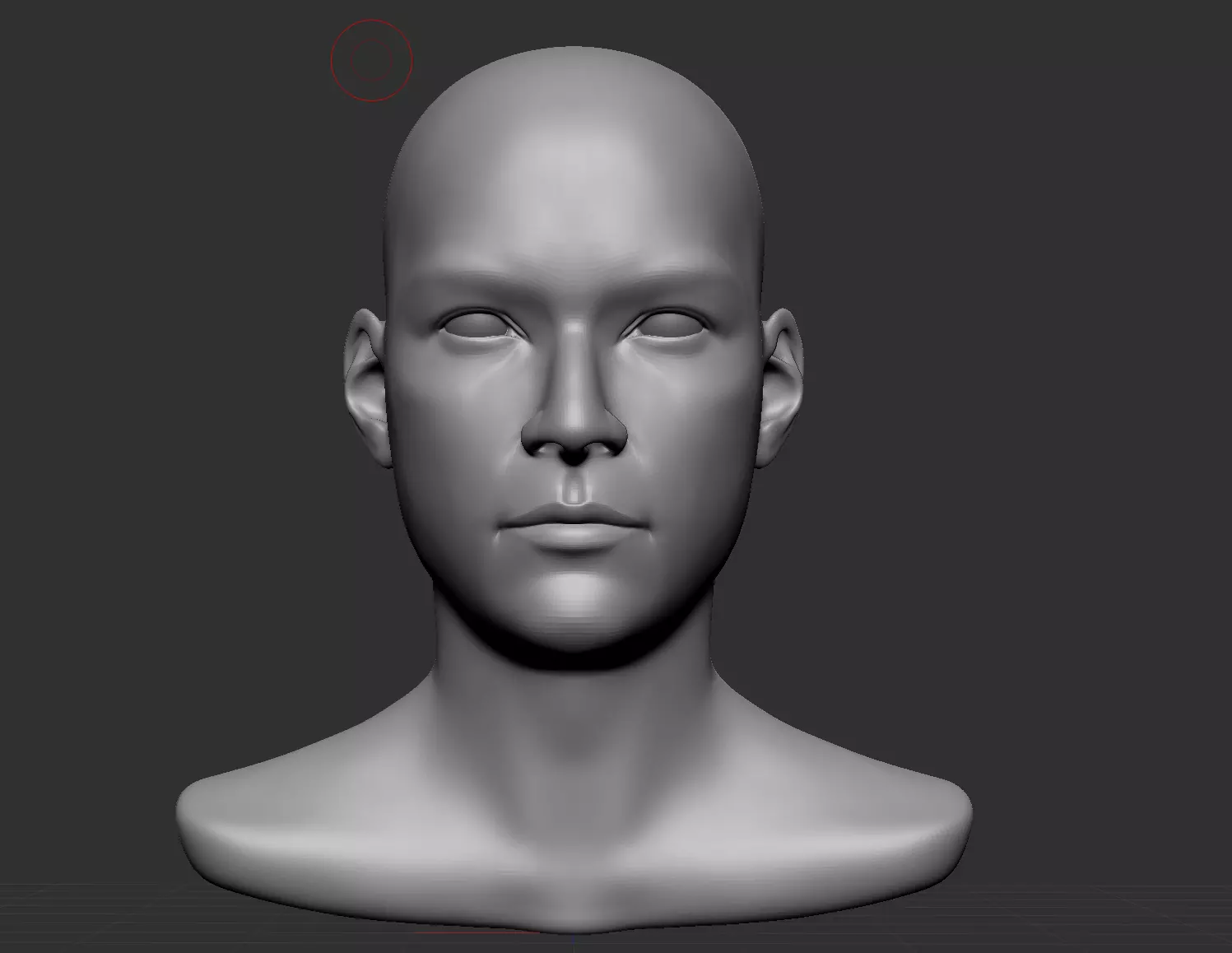 Male head Low-poly 3D model_0