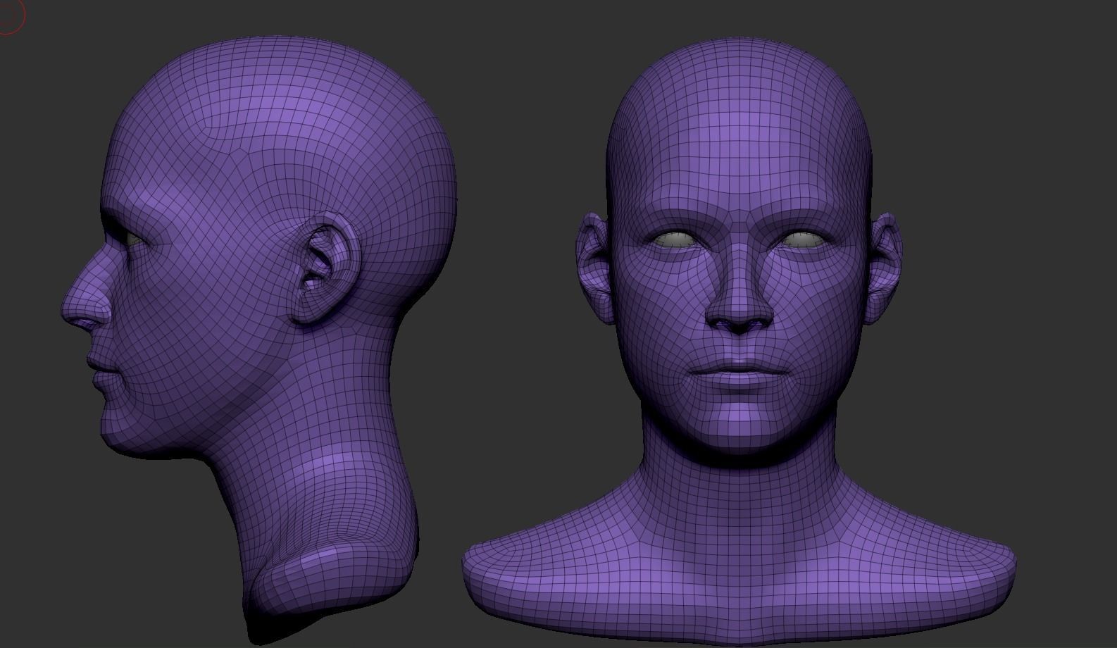 Male head Low-poly 3D model_2