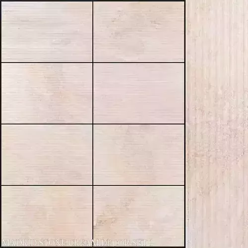 Yurtbay Seramik Madrid Stone Cream Decor Set 1