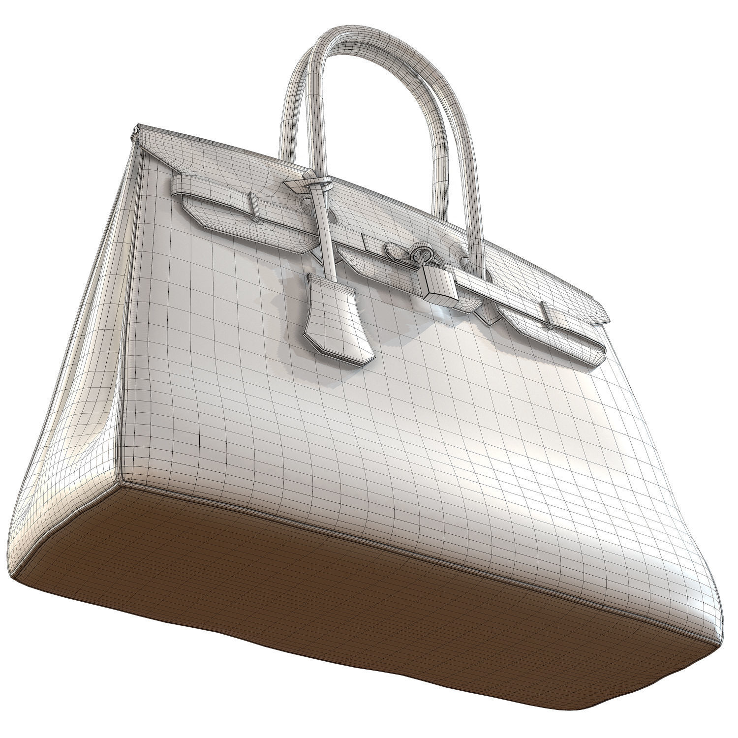 3D model Hermes Birkin Bag Green Crocodile Leather VR / AR / low-poly ...