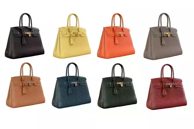 Hermes Birkin Bag 3D Model Collection