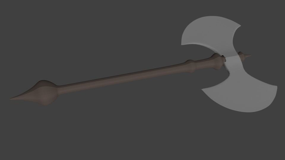 axe low poly Free low-poly 3D model_1