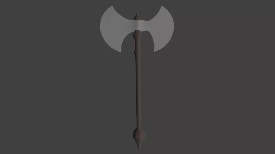 axe low poly Free low-poly 3D model_0