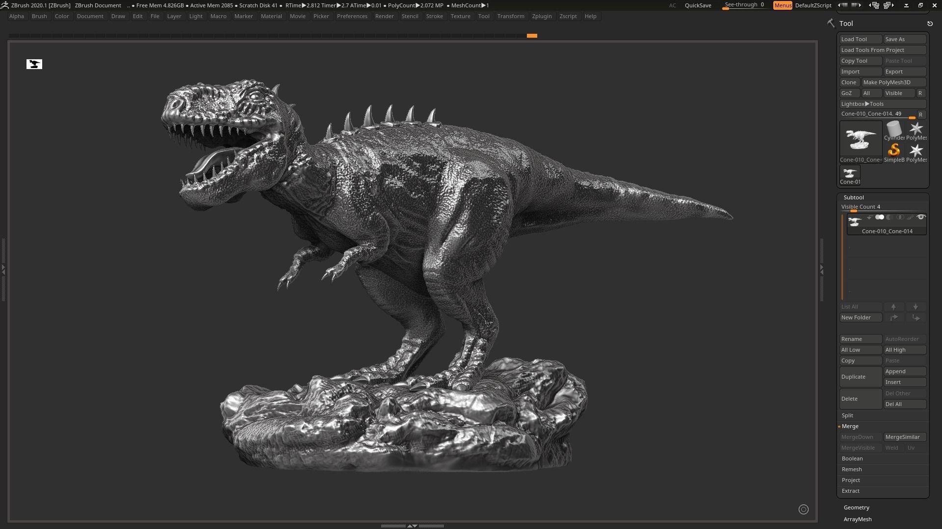 Trex Tyrannosaurus Rex Dinosaure 3d print model 3D print model_7