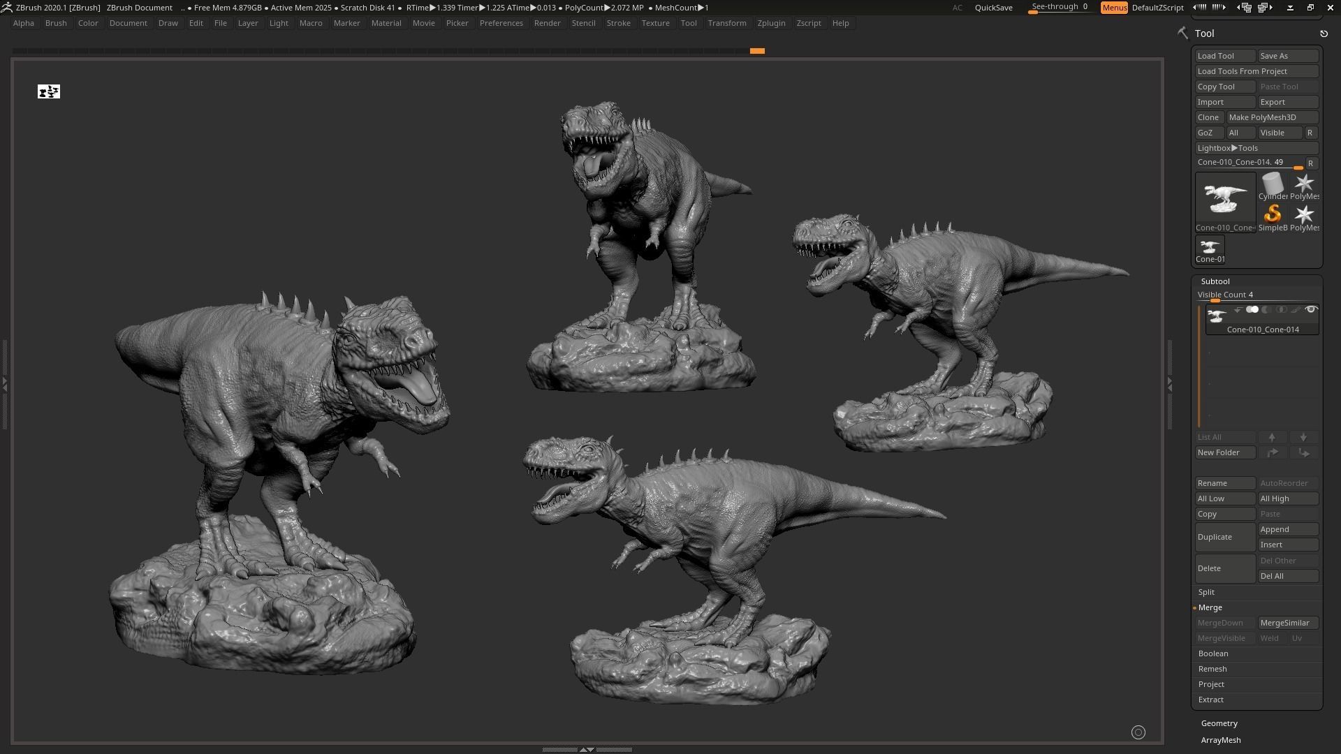 Trex Tyrannosaurus Rex Dinosaure 3d print model 3D print model_5