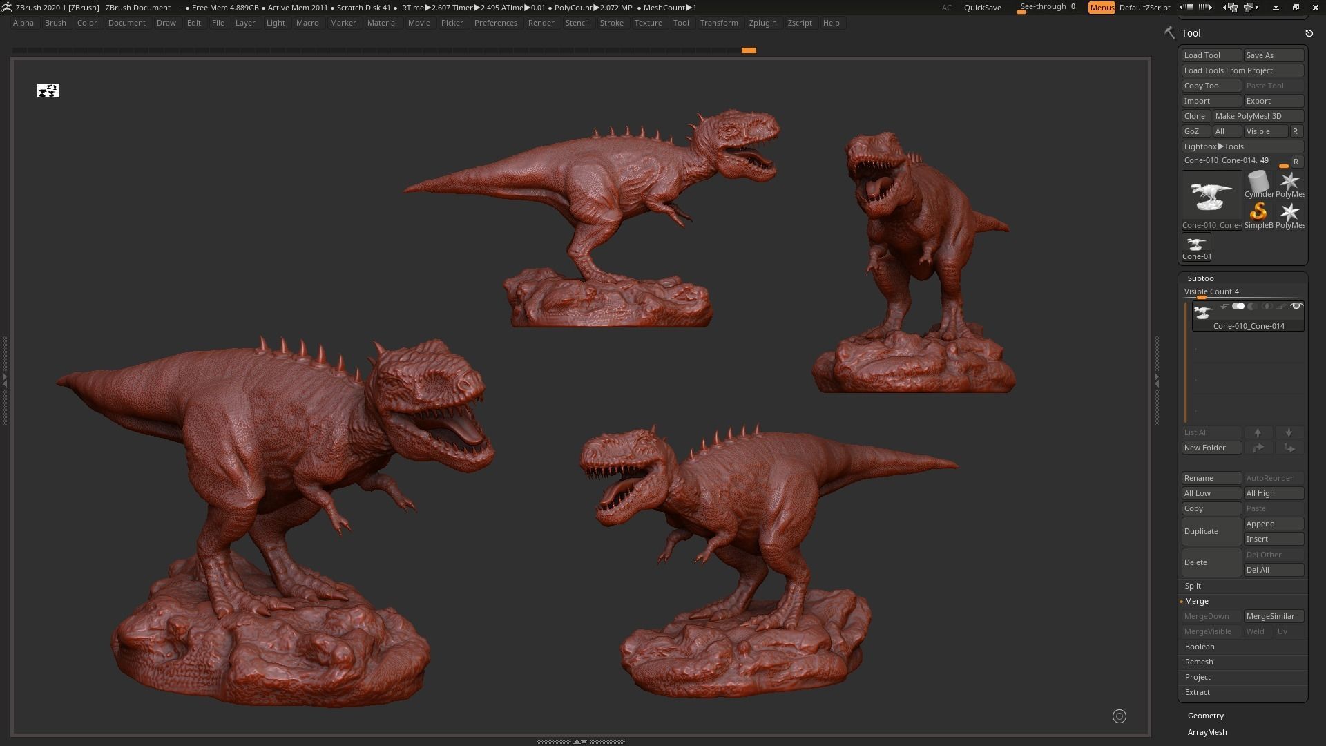 Trex Tyrannosaurus Rex Dinosaure 3d print model 3D print model_3