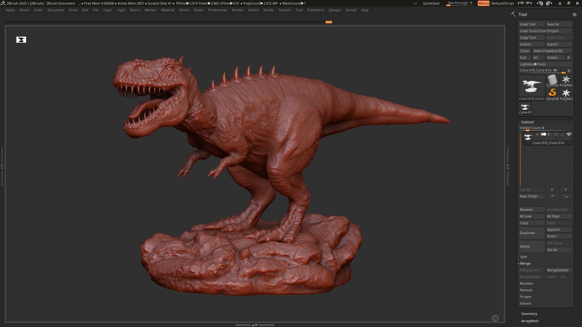 Trex Tyrannosaurus Rex Dinosaure 3d print model 3D print model_2