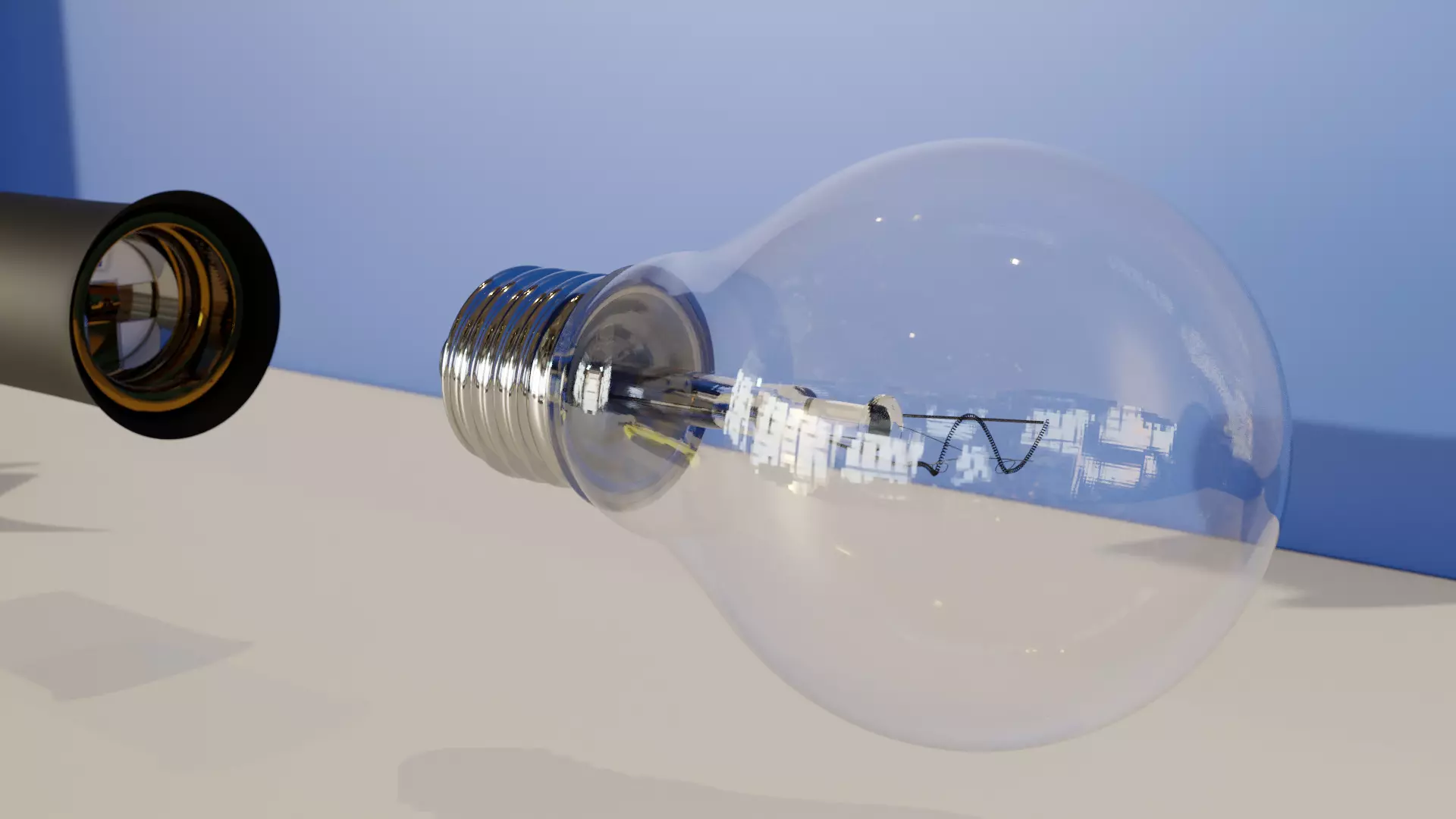 Bulb and Mounting Socket 3D model_0