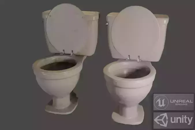 Toilet with LODs 2 versions