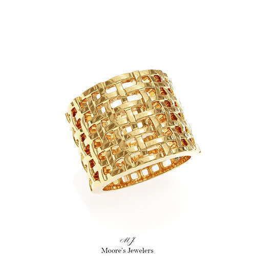 Basket Weave Ring 3d Model Stl File 3D print model