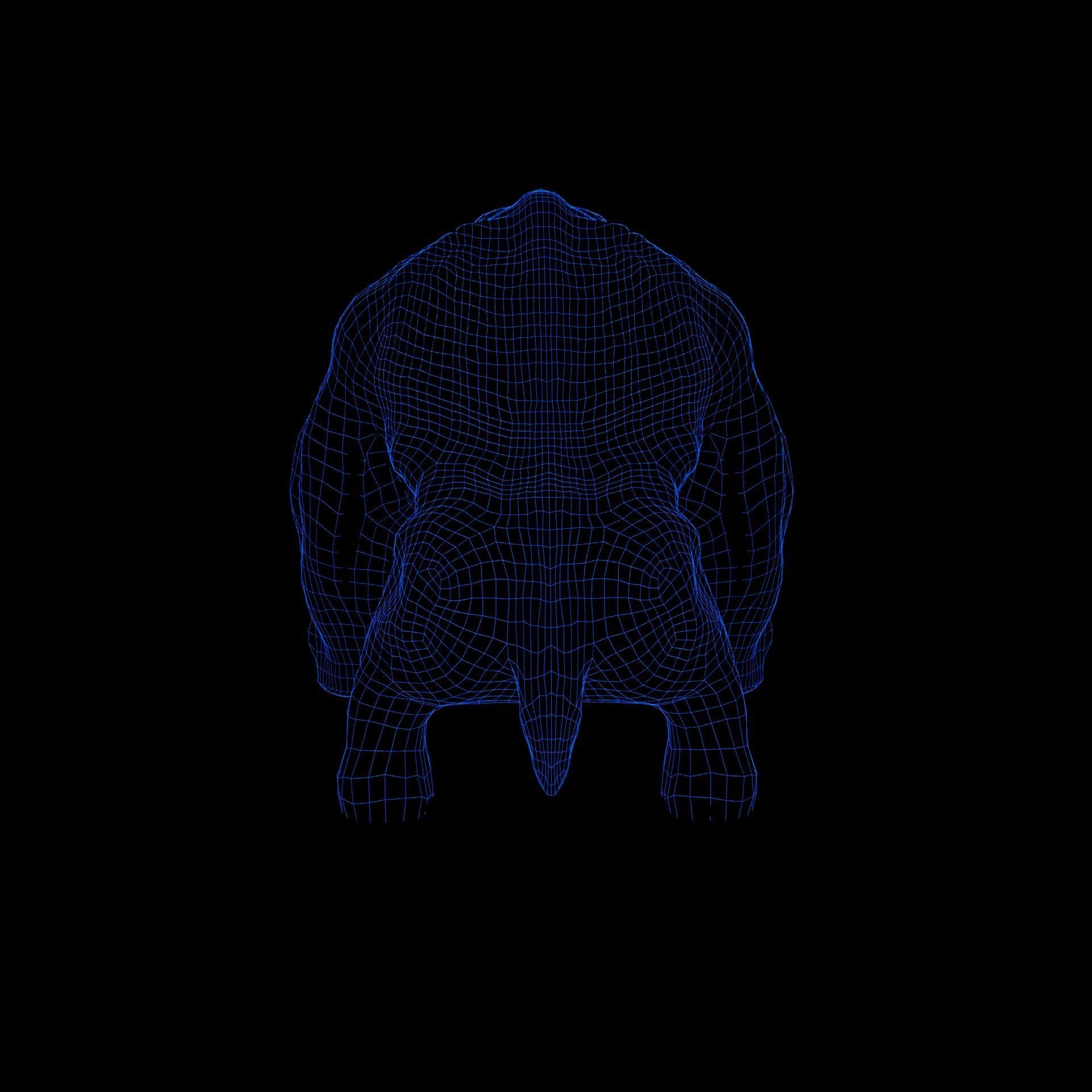 Creature base mesh - Low Mid High Poly Low-poly 3D model_14