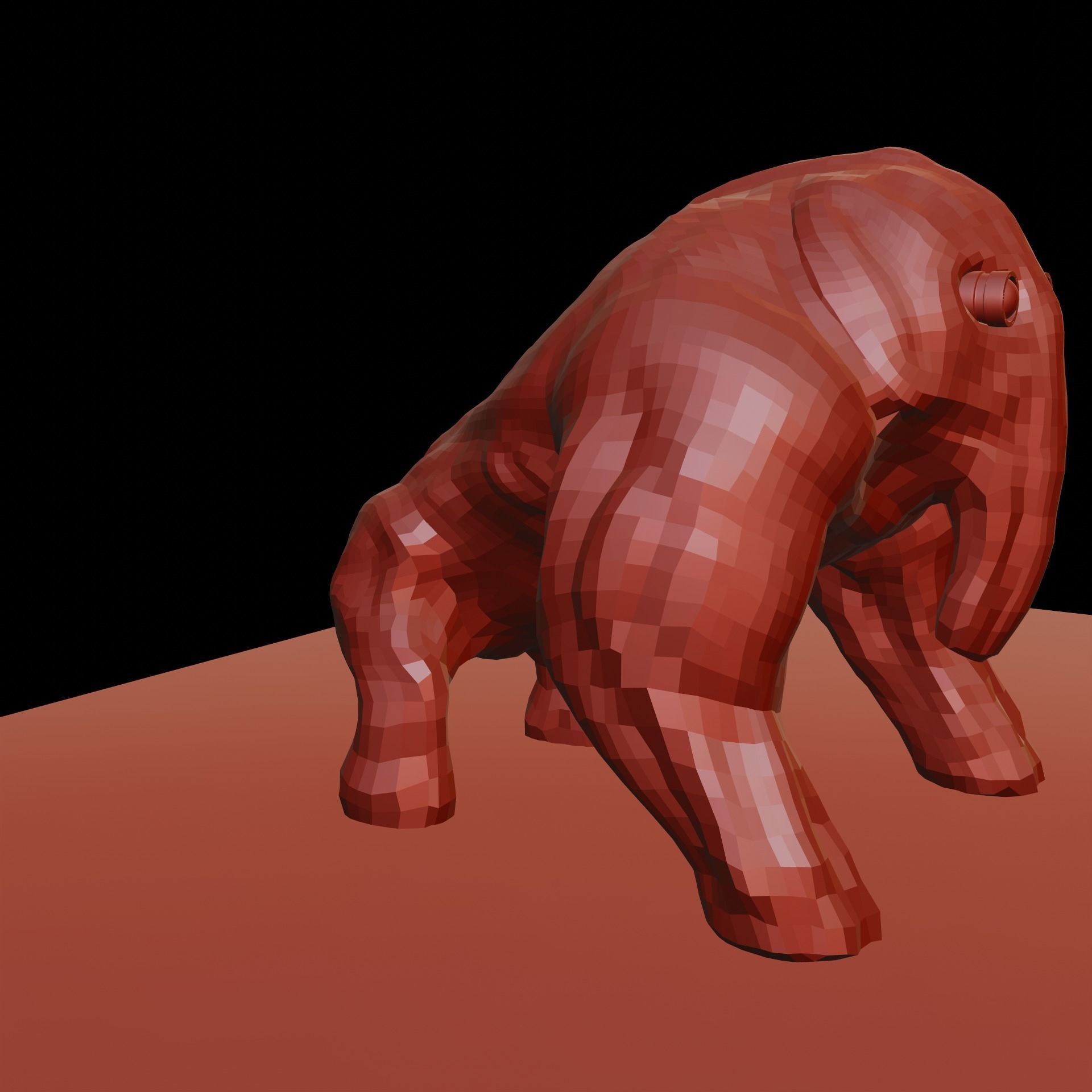 Creature base mesh - Low Mid High Poly Low-poly 3D model_21