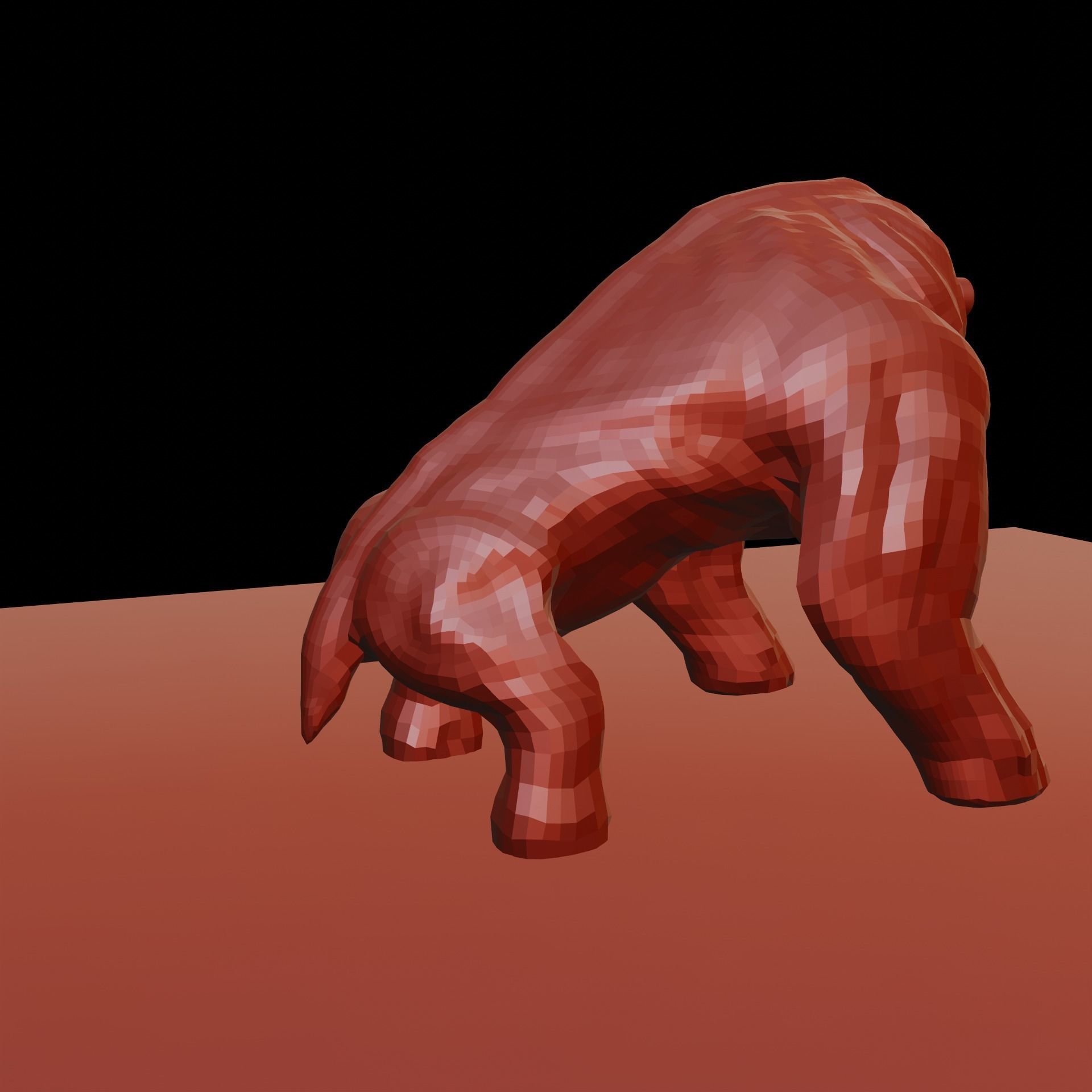 Creature base mesh - Low Mid High Poly Low-poly 3D model_18