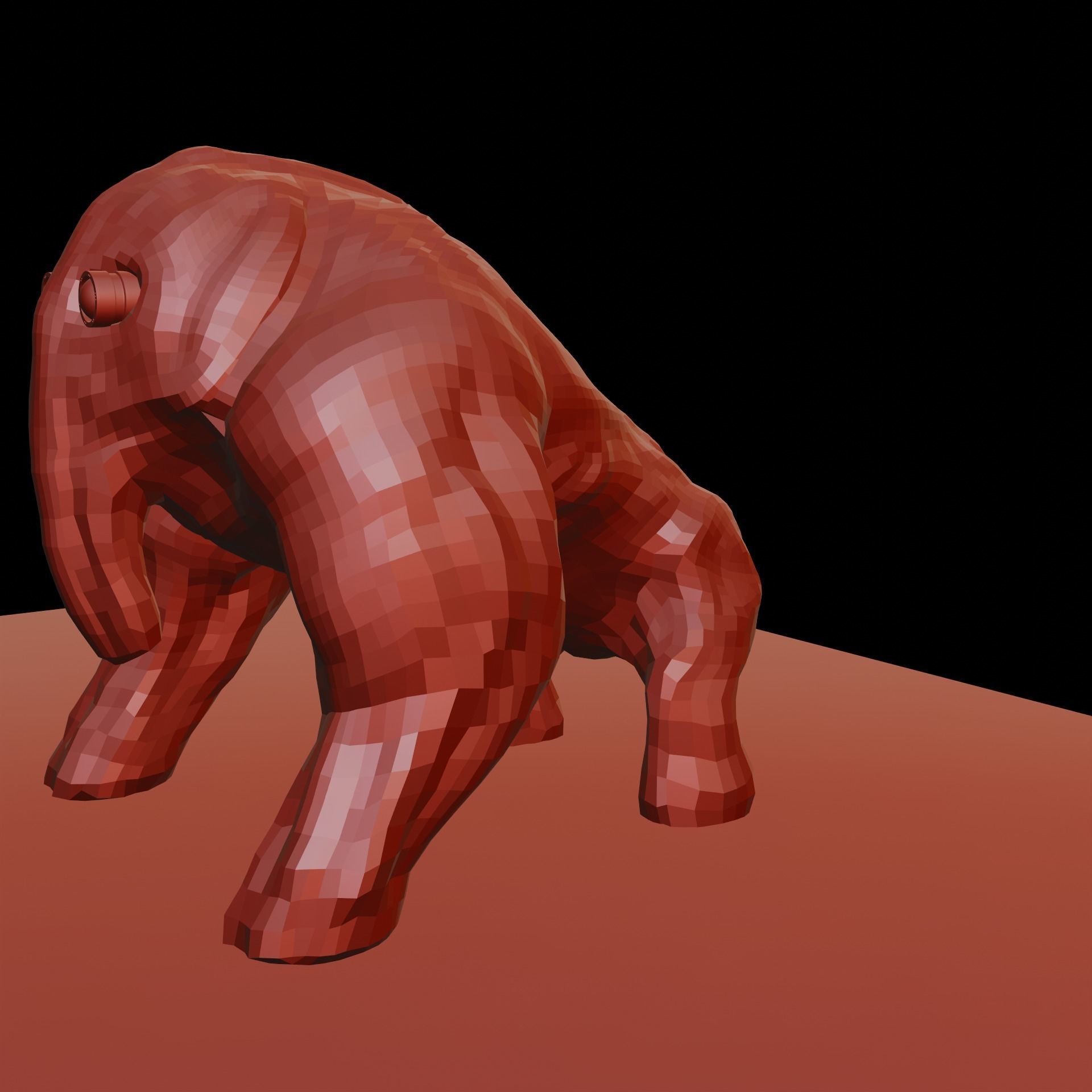 Creature base mesh - Low Mid High Poly Low-poly 3D model_9