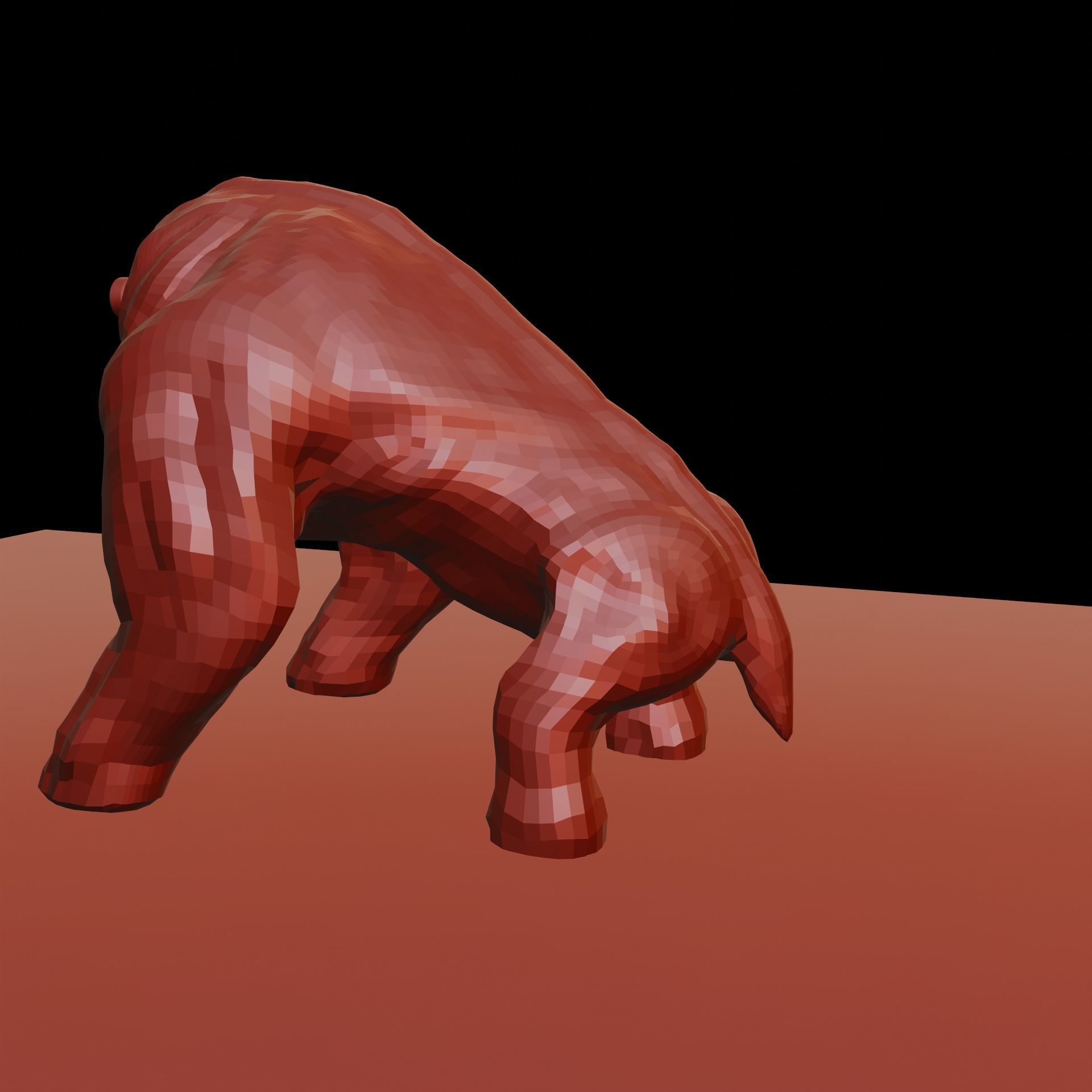 Creature base mesh - Low Mid High Poly Low-poly 3D model_12