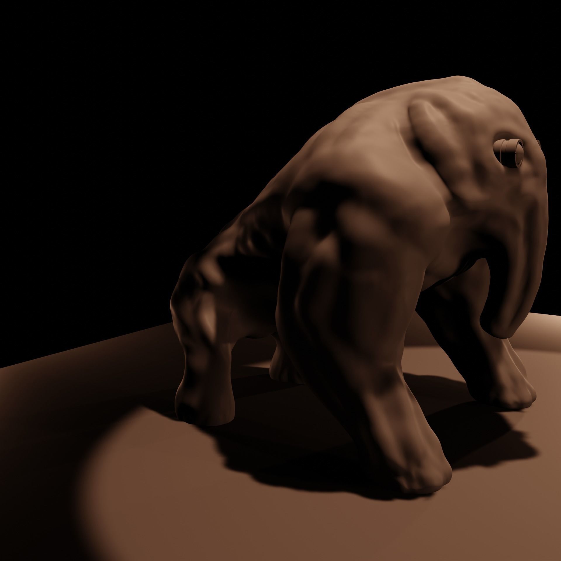 Creature base mesh - Low Mid High Poly Low-poly 3D model_19