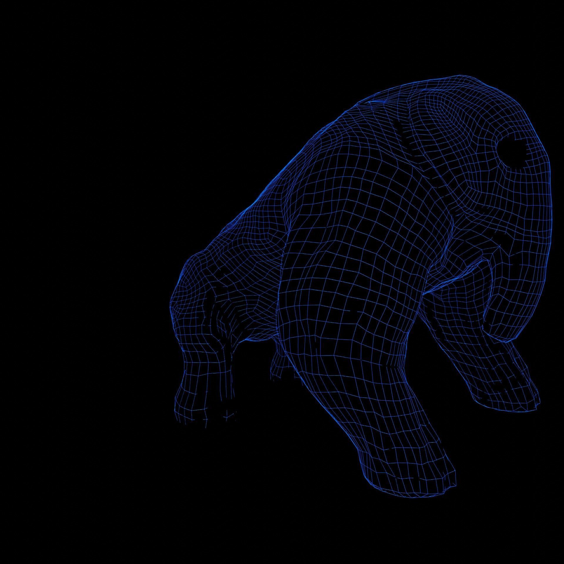 Creature base mesh - Low Mid High Poly Low-poly 3D model_20
