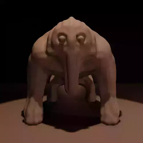 Creature base mesh - Low Mid High Poly Low-poly 3D model