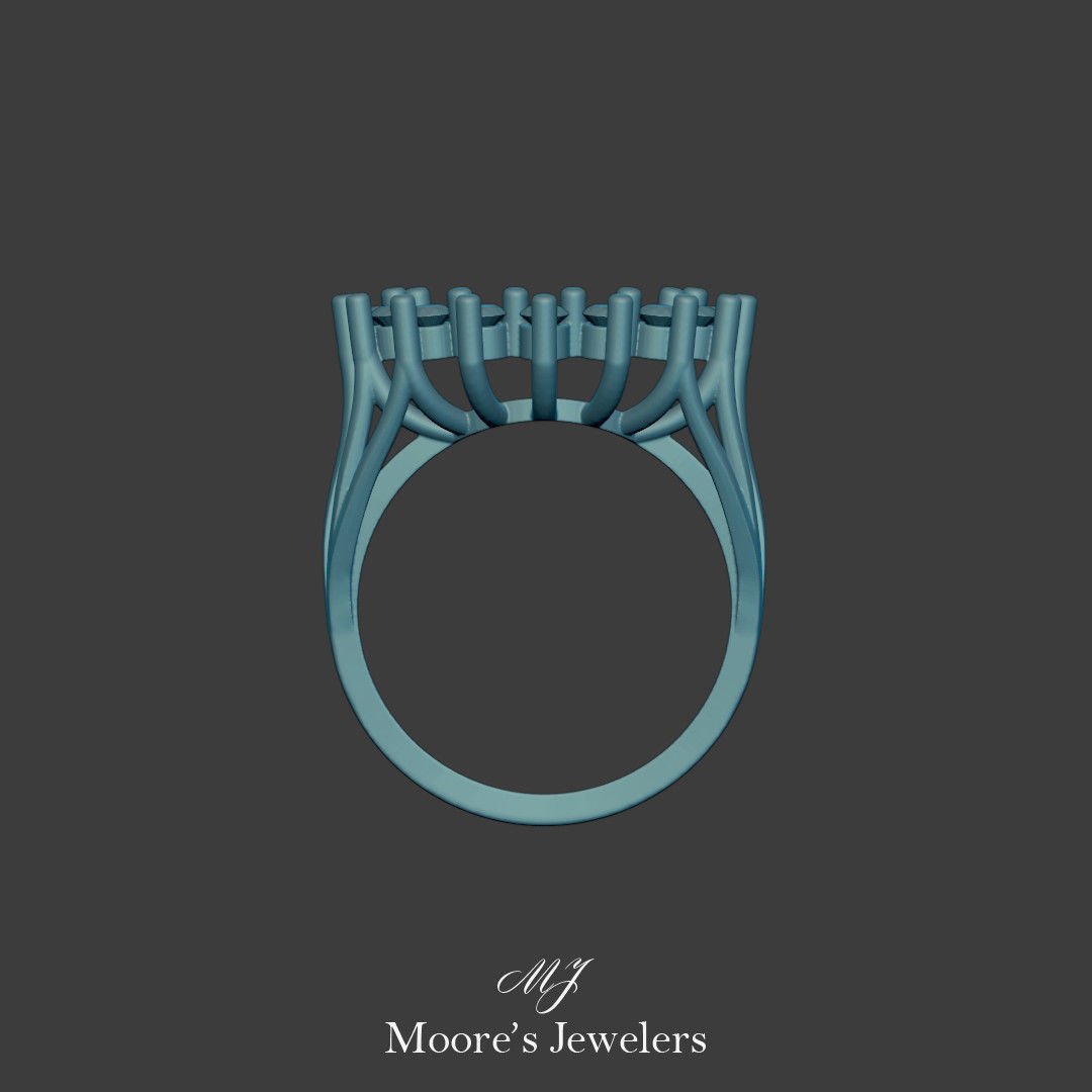 Diamond Coin Holder Ring 3d Model  3D print model_4