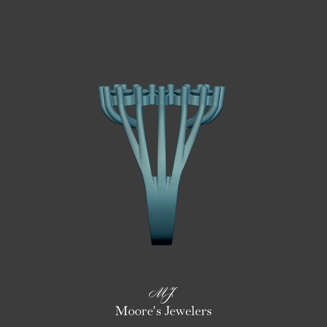 Diamond Coin Holder Ring 3d Model  3D print model_8