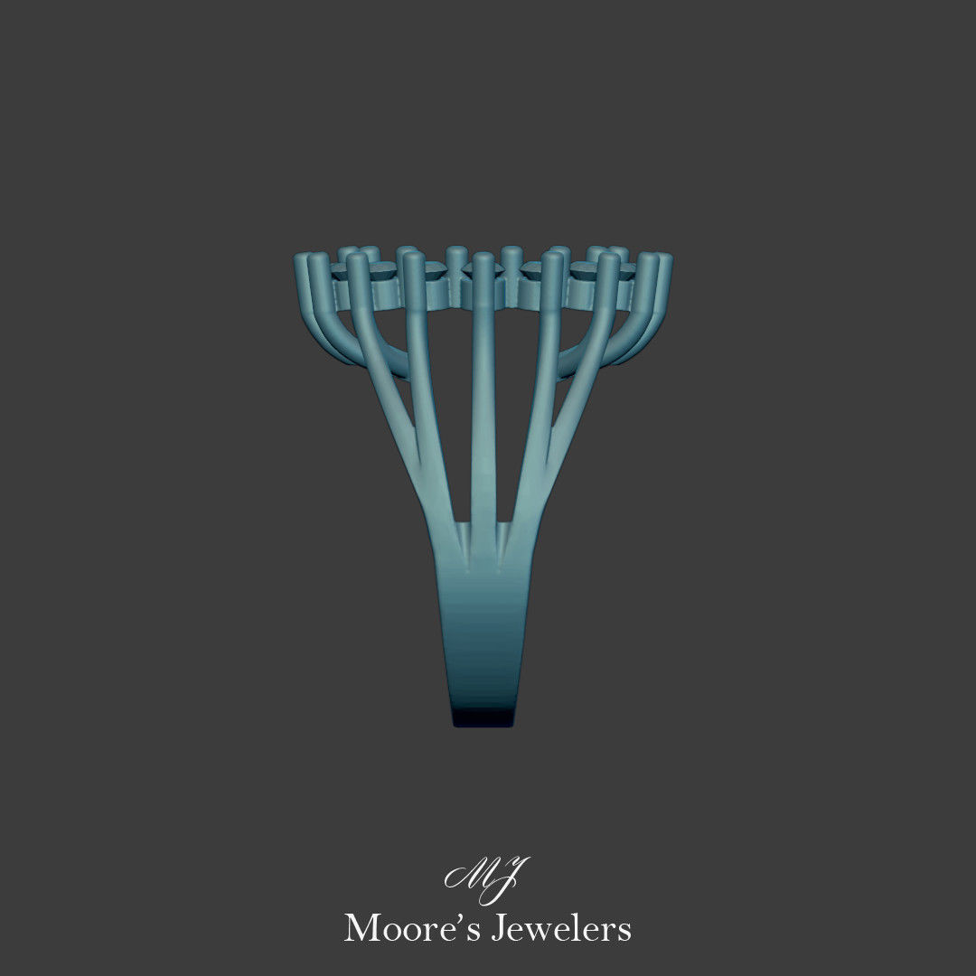 Diamond Coin Holder Ring 3d Model  3D print model_6