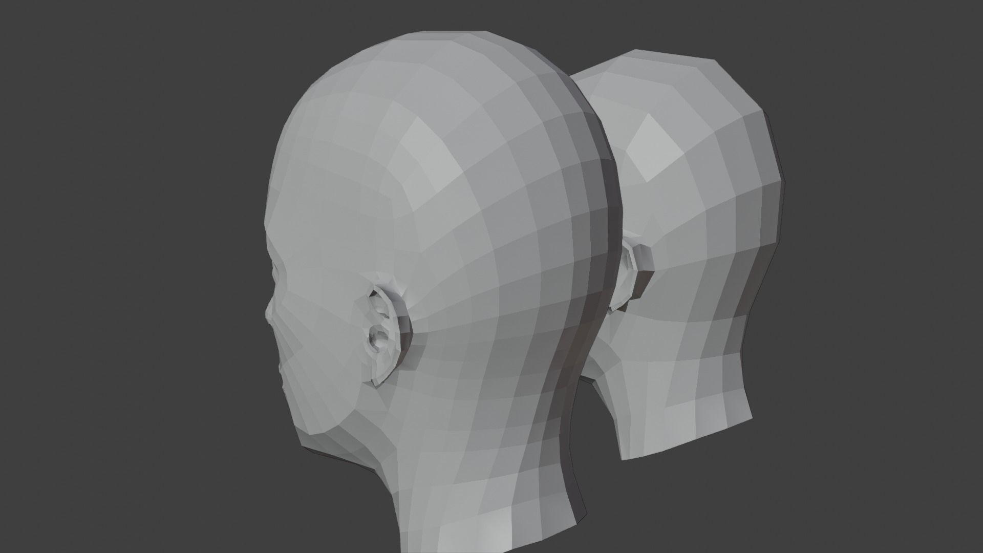 Low Poly Human Heads 3D Model Collection_24