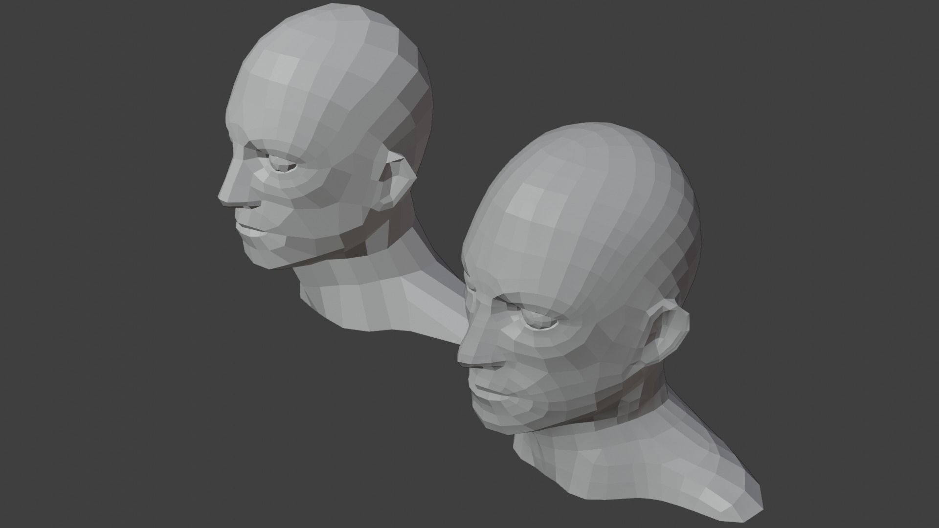 Low Poly Human Heads 3D Model Collection_35
