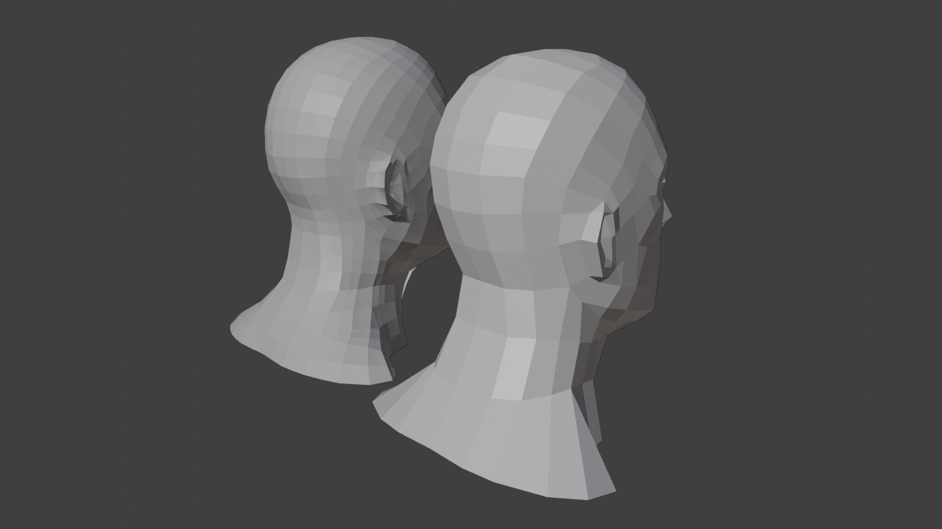 Low Poly Human Heads 3D Model Collection_33