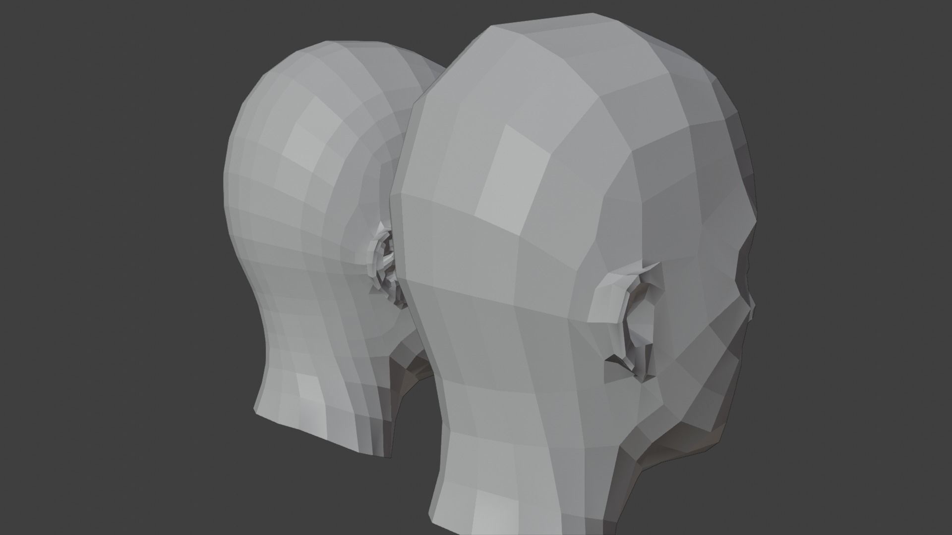 Low Poly Human Heads 3D Model Collection_18