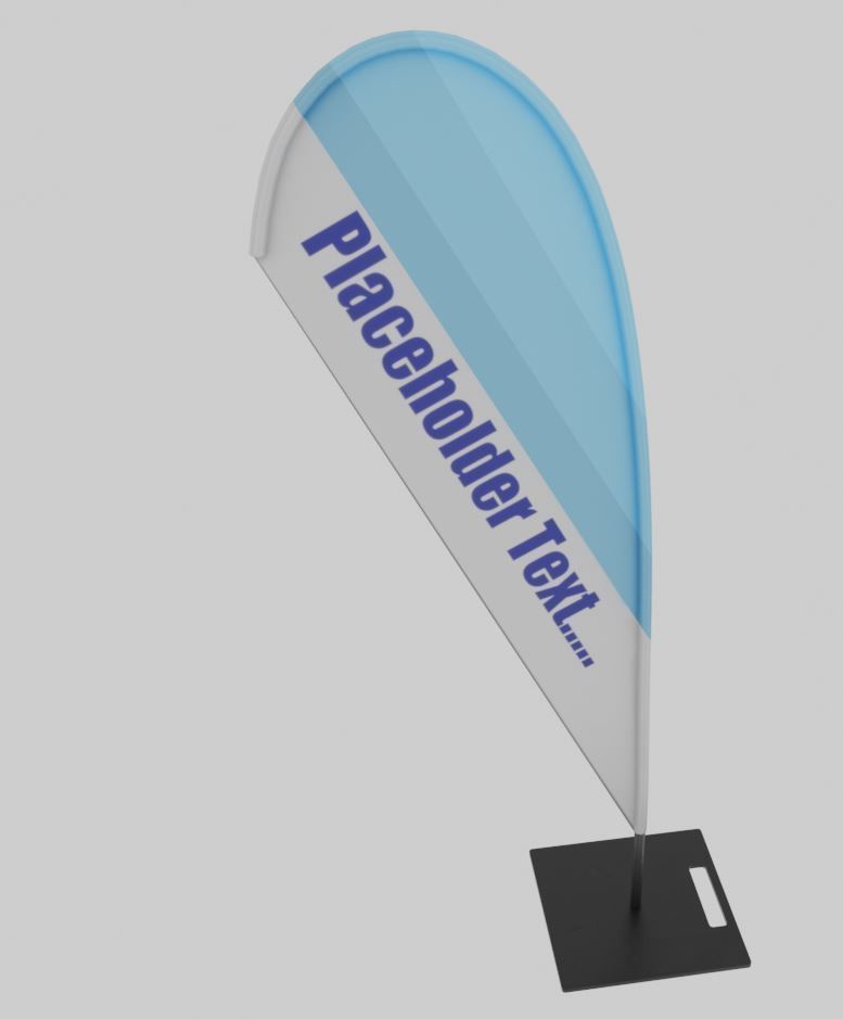 Beachflag 1 Low-Poly Low-poly 3D model_3