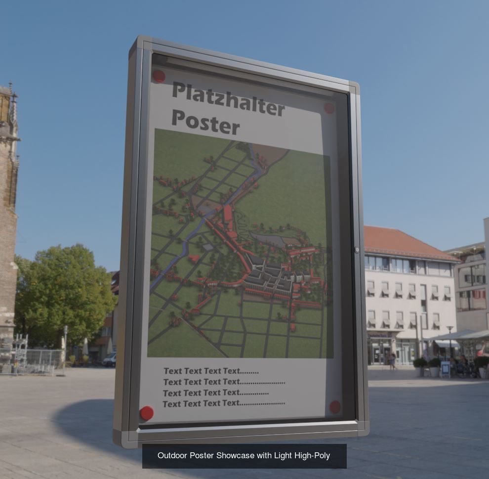 Advertising Objects - Pillar - Billboards - Flags - Skydancer 3D Model Collection_18