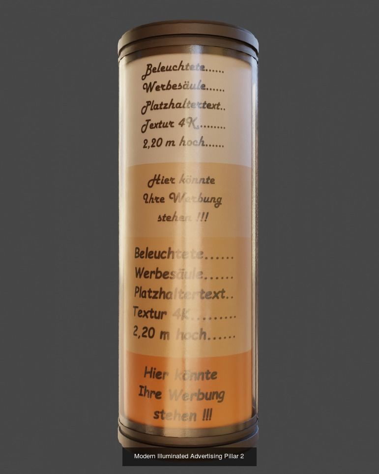 Advertising Objects - Pillar - Billboards - Flags - Skydancer 3D Model Collection_21