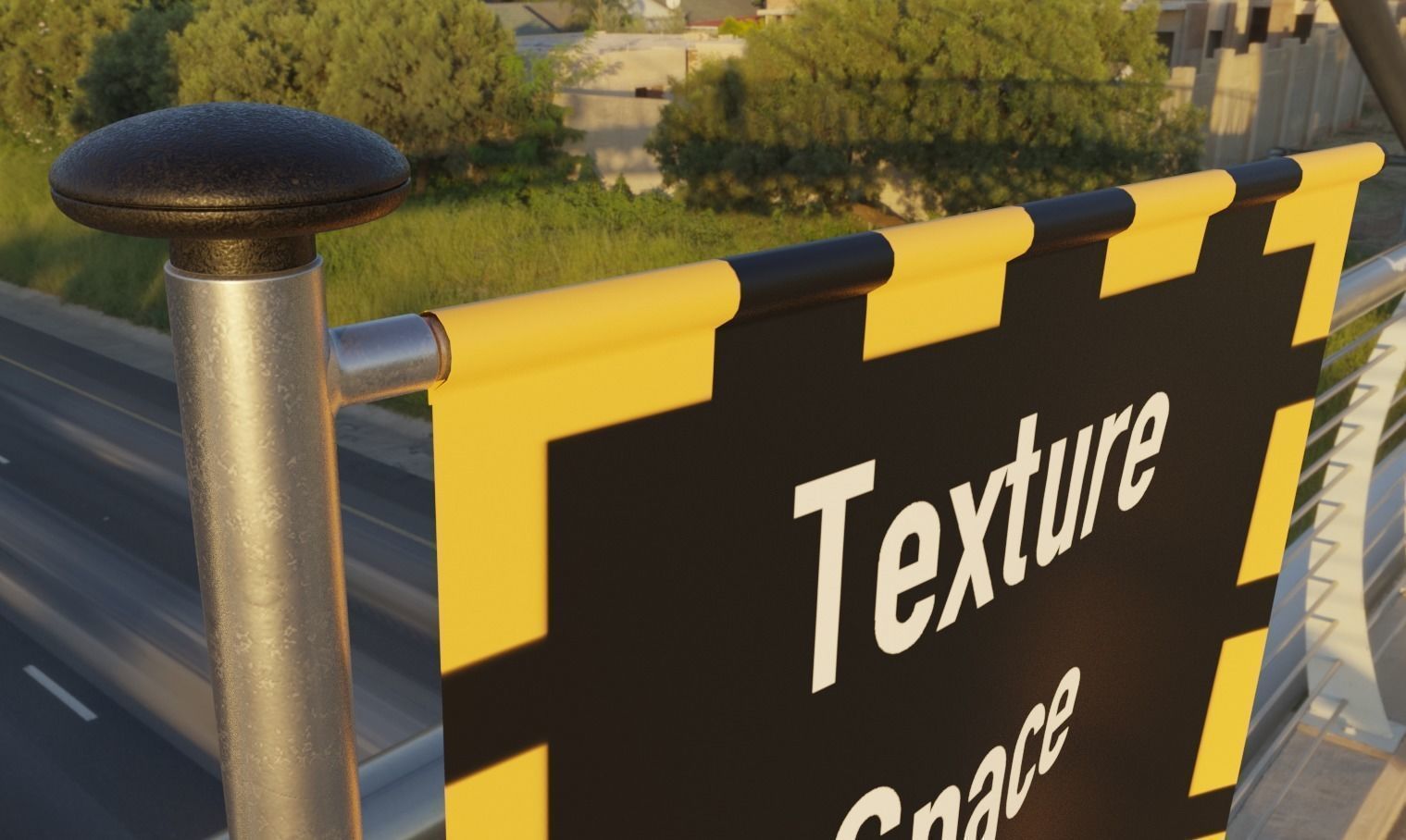 Advertising Objects - Pillar - Billboards - Flags - Skydancer 3D Model Collection_38