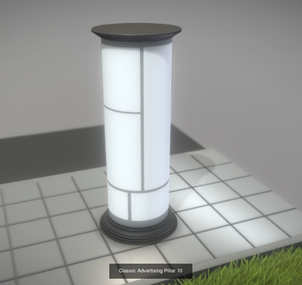 Advertising Objects - Pillar - Billboards - Flags - Skydancer 3D Model Collection_45