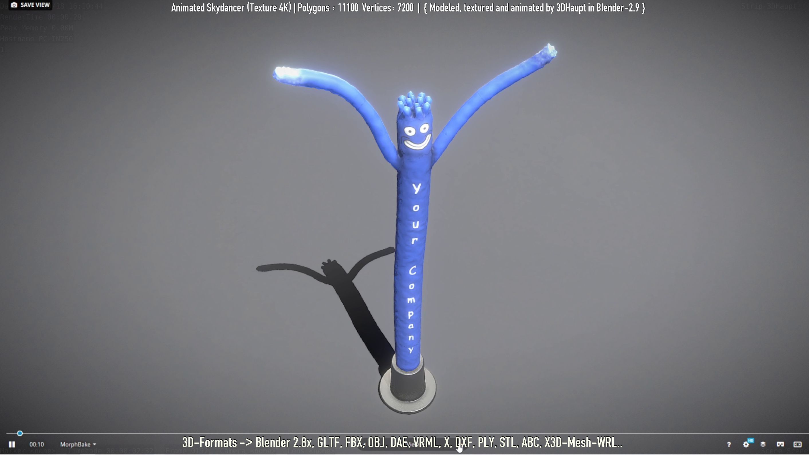 Advertising Objects - Pillar - Billboards - Flags - Skydancer 3D Model Collection_58