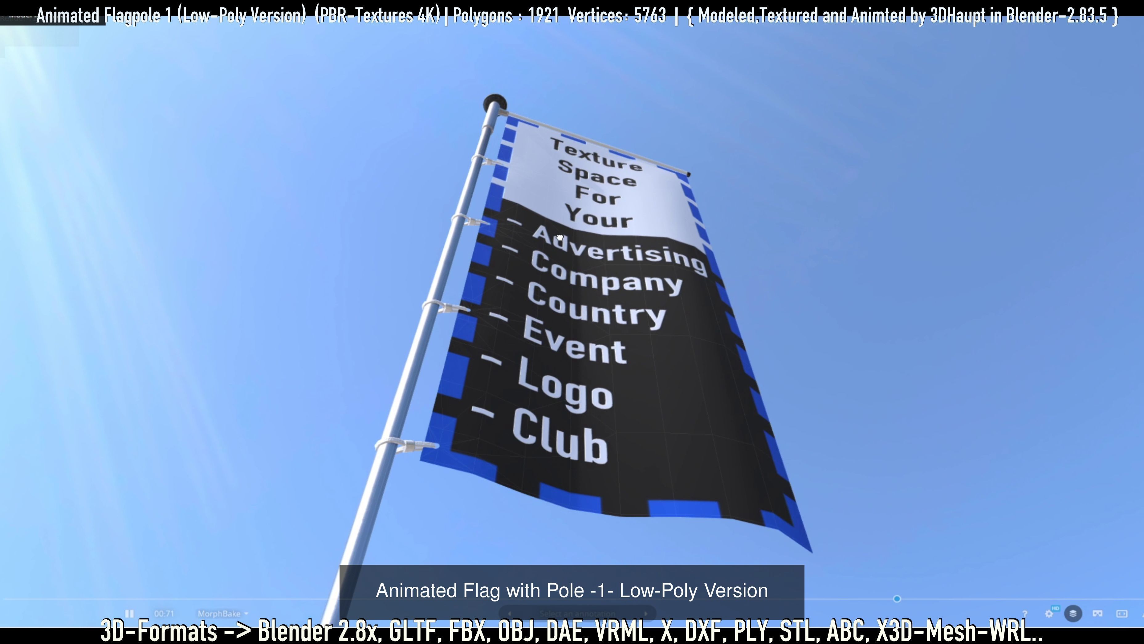 Advertising Objects - Pillar - Billboards - Flags - Skydancer 3D Model Collection_44