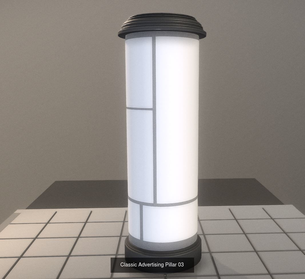 Advertising Objects - Pillar - Billboards - Flags - Skydancer 3D Model Collection_31