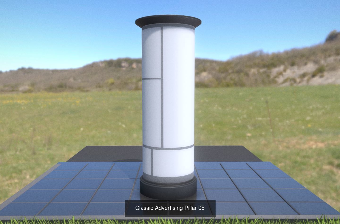 Advertising Objects - Pillar - Billboards - Flags - Skydancer 3D Model Collection_35