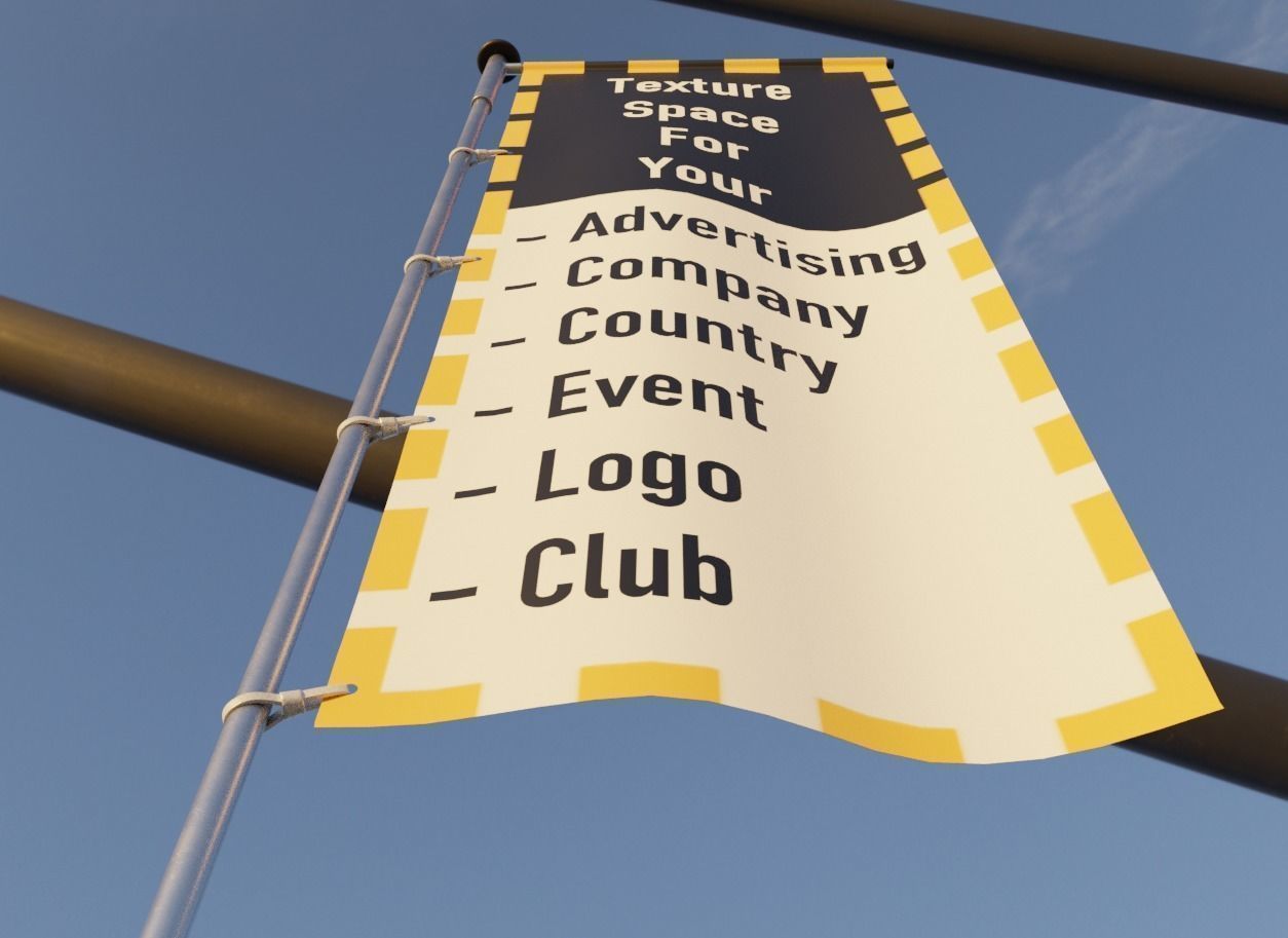 Advertising Objects - Pillar - Billboards - Flags - Skydancer 3D Model Collection_57
