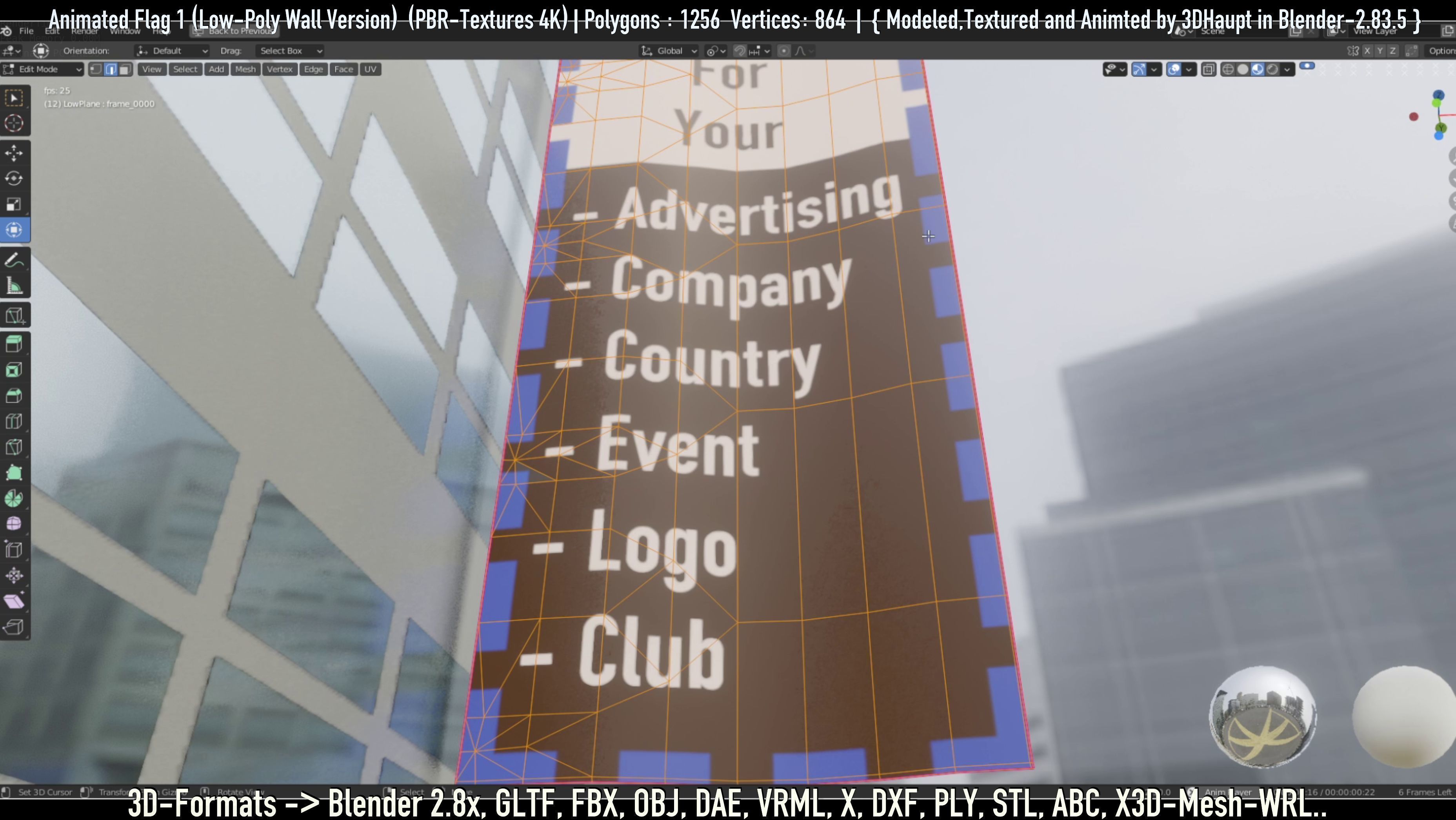 Advertising Objects - Pillar - Billboards - Flags - Skydancer 3D Model Collection_69