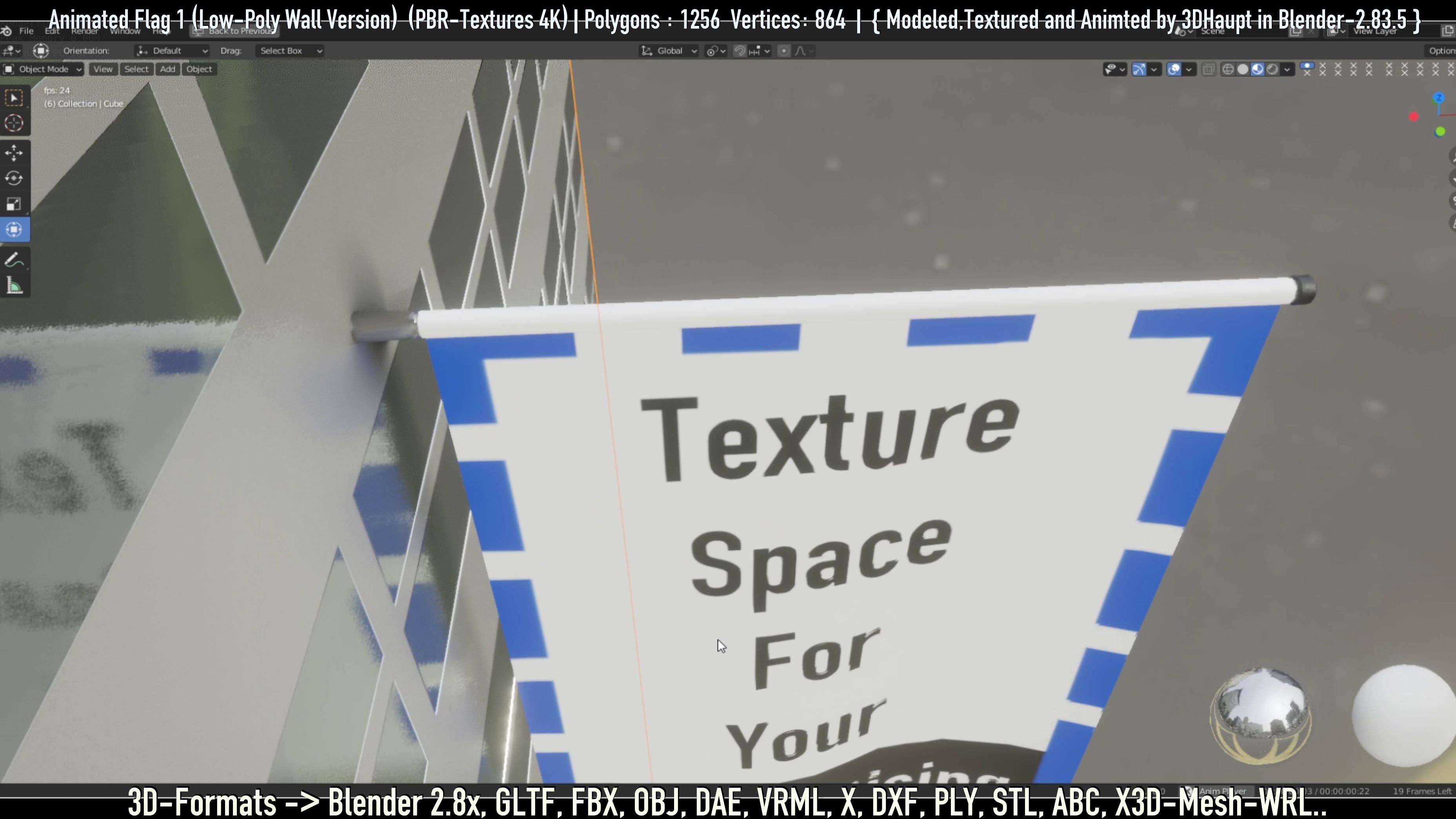 Advertising Objects - Pillar - Billboards - Flags - Skydancer 3D Model Collection_46