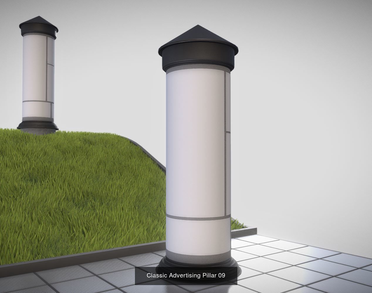 Advertising Objects - Pillar - Billboards - Flags - Skydancer 3D Model Collection_43