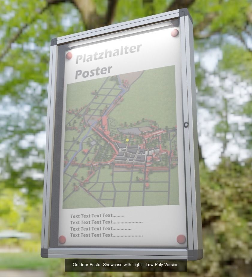 Advertising Objects - Pillar - Billboards - Flags - Skydancer 3D Model Collection_16