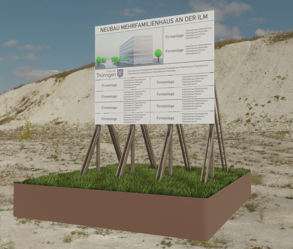 Advertising Objects - Pillar - Billboards - Flags - Skydancer 3D Model Collection_25