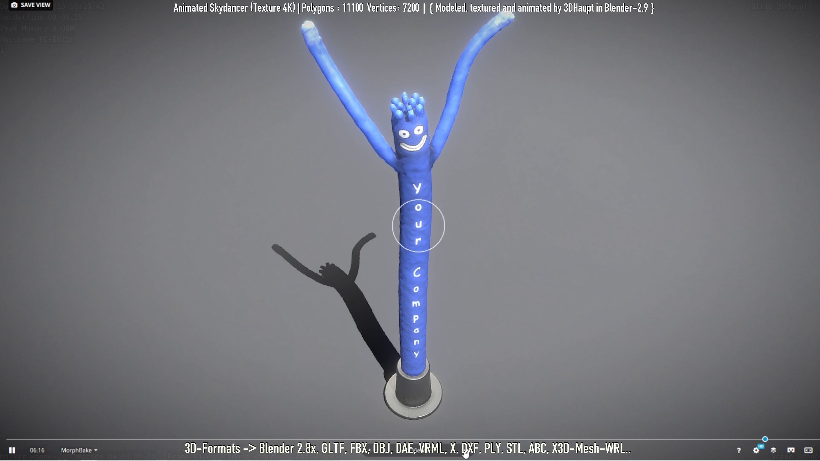 Advertising Objects - Pillar - Billboards - Flags - Skydancer 3D Model Collection_68