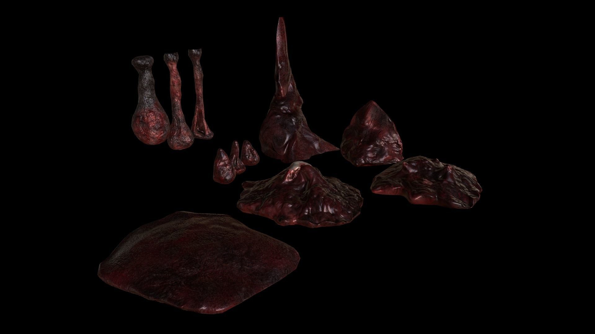 Horror Prop - Cocoon stench Animated  Low-poly 3D model_40