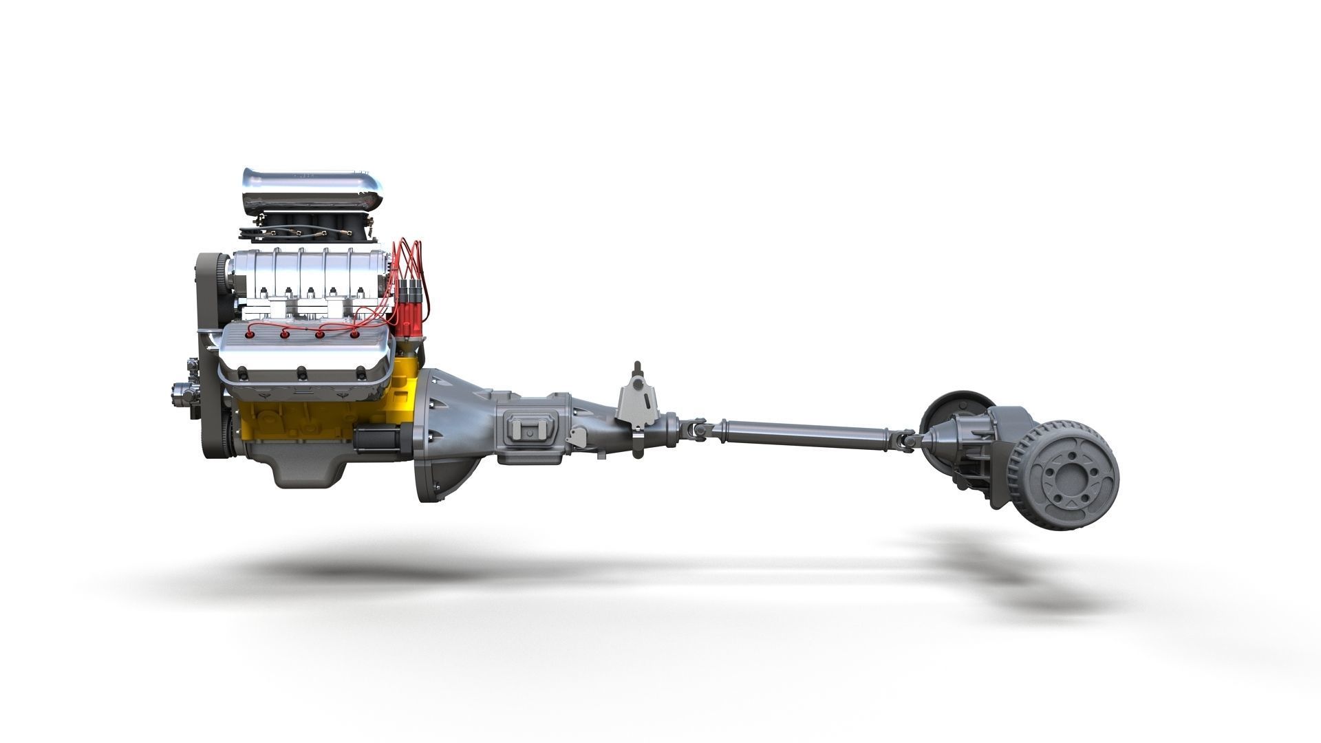 HotRod custom frame highpoly 3D model_15