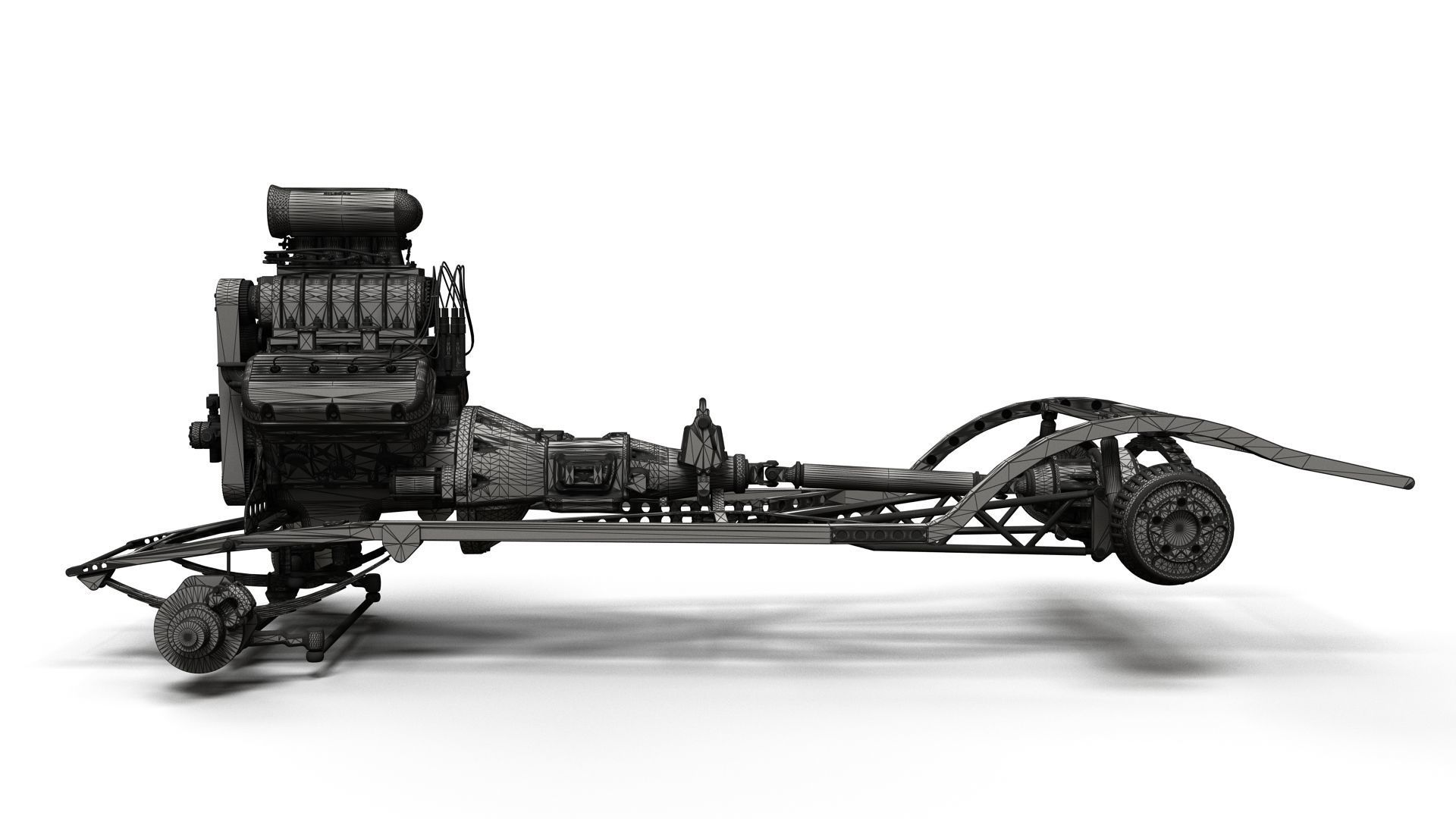 HotRod custom frame highpoly 3D model_20